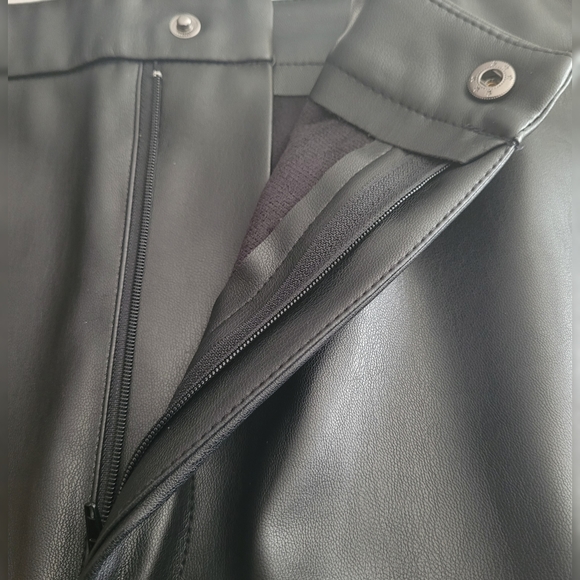 Zara Faux Leather High Wasted Leggins Black Size XXL - Picture 6 of 10